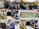 دیدار و گفتگوی صمیمانه ی فرماندار اهر دکتر احمدی با استاد حسن عزتی از اساتید بزرگ در حوزه هنر خوشنویسی