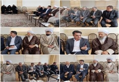 دیدار امام جمعه و فرماندار اهر با هیات امنای حوزه علمیه خواهران فاطمه الزهرا شهرستان اهر